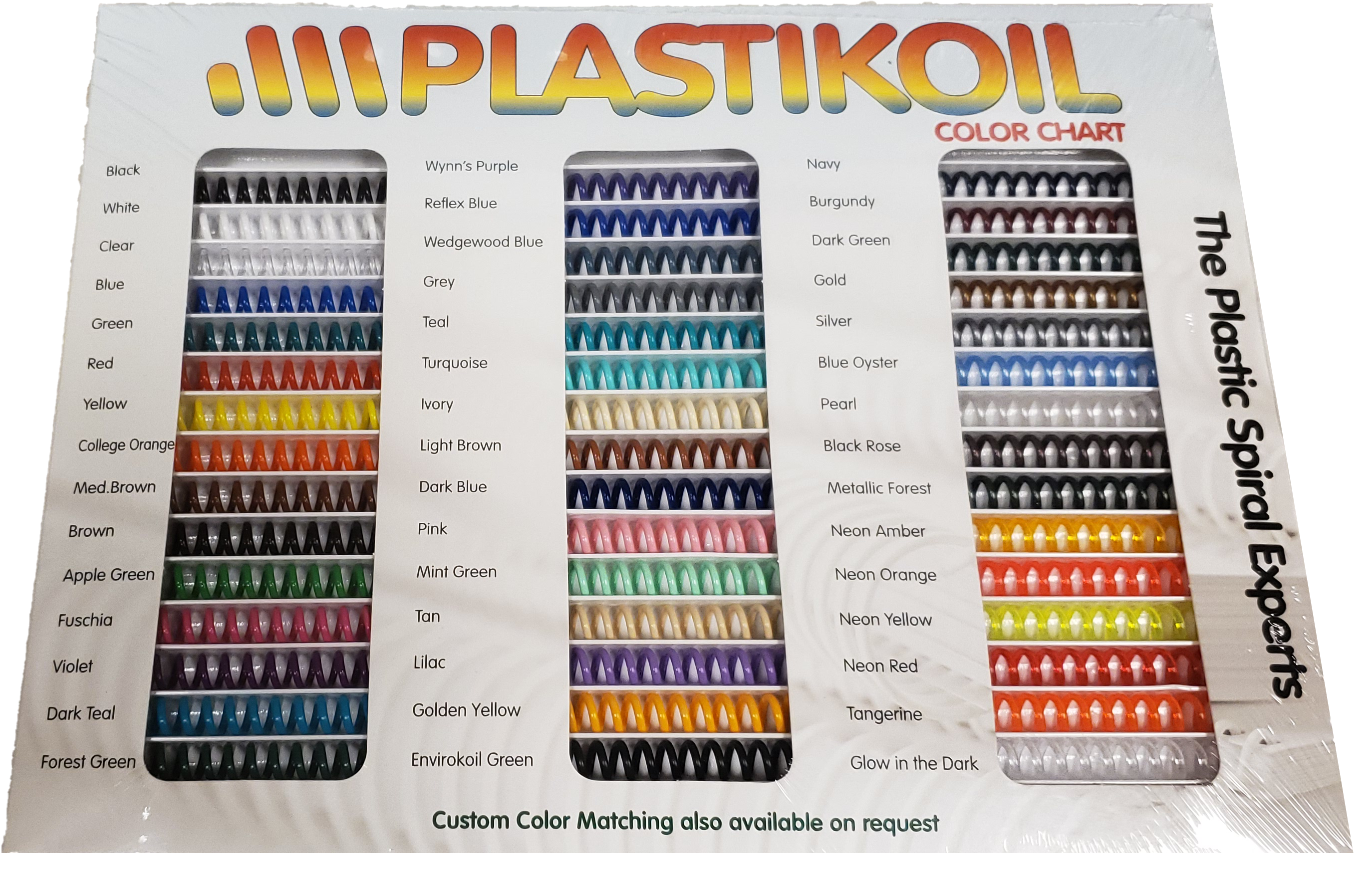 45 Color Plastikoil chart